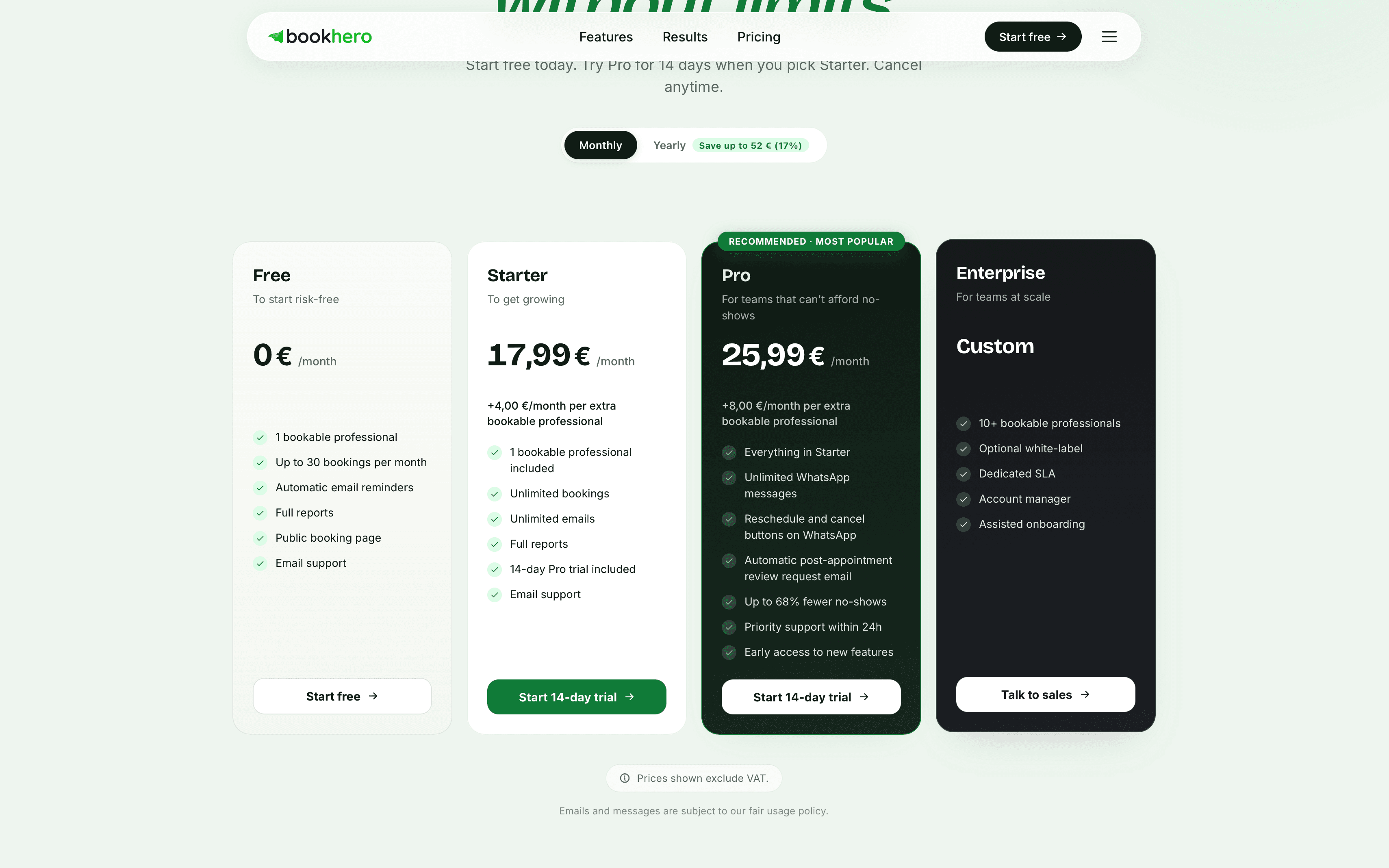 Pricing